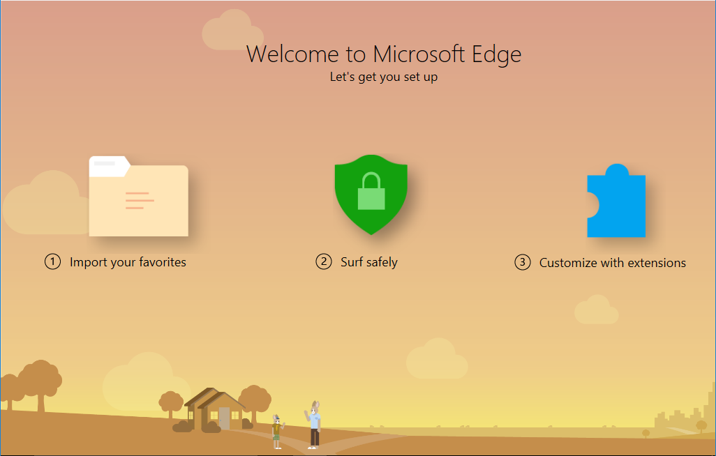 Edge Welcome Page